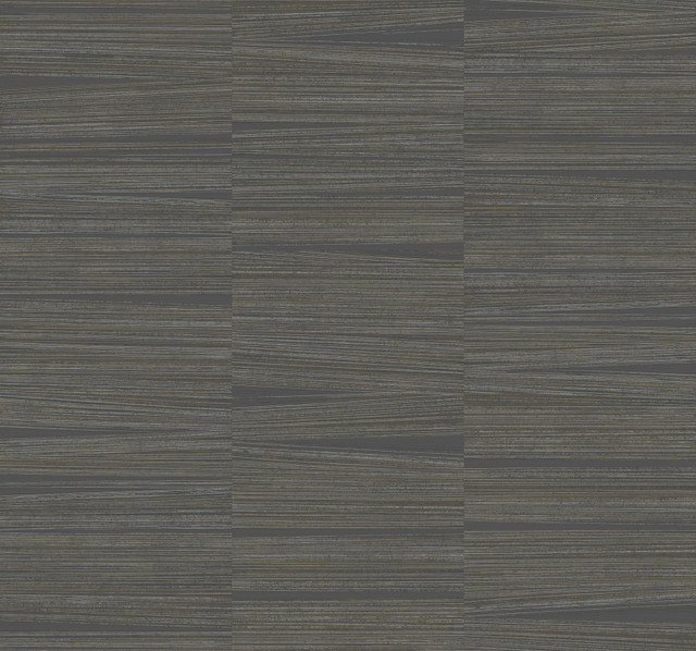 York Wallcoverings Line Stripe Charcoal Wallpaper New Origins Covers about 60.8 square feet Unpasted 25.25-in repeat, drop match 27-in by 27-ft long roll - My Fabric Connection -