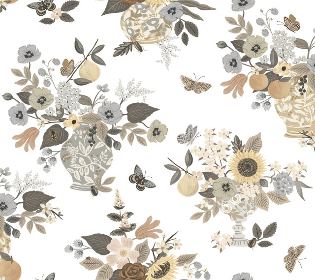 Rifle Paper Co. Flower Studies Linen Wallpaper Rifle Paper Co. 3rd Edition Covers about 60.8 square feet Unpasted 24-in repeat, drop match 27-in by 27-ft long roll - My Fabric Connection - Rifle Paper Co. Flower Studies Linen Wallpaper Rifle Paper Co. 3rd Edition Covers about 60.8 square feet Unpasted 24-in repeat, drop match 27-in by 27-ft long roll - My Fabric Connection -