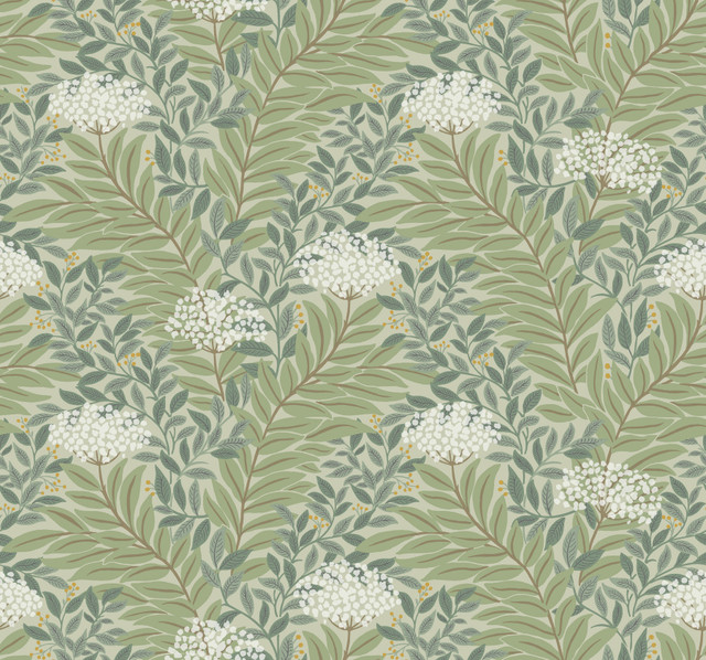 Rifle Paper Co. Highgrove Sage Wallpaper Rifle Paper Co. 3rd Edition Covers about 60.8 square feet Unpasted 12.625-in repeat, straight match 27-in by 27-ft long roll - My Fabric Connection - Rifle Paper Co. Highgrove Sage Wallpaper Rifle Paper Co. 3rd Edition Covers about 60.8 square feet Unpasted 12.625-in repeat, straight match 27-in by 27-ft long roll - My Fabric Connection -