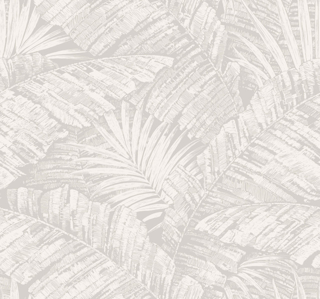 York Wallcoverings Palm Cove Toile White & Grey Wallpaper Toile Resource Library Covers about 60.8 square feet Unpasted 25.25-in repeat, straight match 27-in by 27-ft long roll - My Fabric Connection - York Wallcoverings Palm Cove Toile White & Grey Wallpaper Toile Resource Library Covers about 60.8 square feet Unpasted 25.25-in repeat, straight match 27-in by 27-ft long roll - My Fabric Connection -