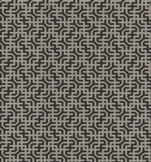 York Wallcoverings Dynastic Lattice Black Wallpaper Traveler Covers about 56.4 square feet Unpasted 12.8-in repeat, straight match 20.5-in by 33-ft long roll - My Fabric Connection - York Wallcoverings Dynastic Lattice Black Wallpaper Traveler Covers about 56.4 square feet Unpasted 12.8-in repeat, straight match 20.5-in by 33-ft long roll - My Fabric Connection -