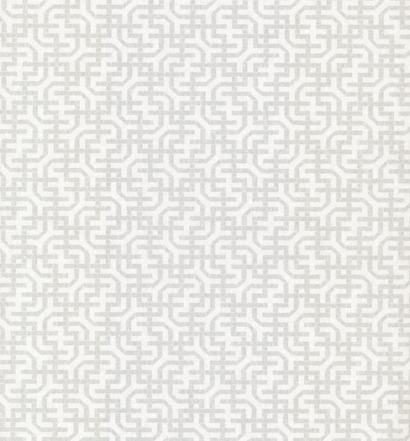 York Wallcoverings Dynastic Lattice White Wallpaper Traveler Covers about 56.4 square feet Unpasted 12.8-in repeat, straight match 20.5-in by 33-ft long roll - My Fabric Connection - York Wallcoverings Dynastic Lattice White Wallpaper Traveler Covers about 56.4 square feet Unpasted 12.8-in repeat, straight match 20.5-in by 33-ft long roll - My Fabric Connection -