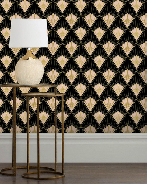 REVIVAL (WP20231) by Mind The Gap Designer Wallpaper | WP20231 | PREMIUM DESIGNER WALLPAPER COLLECTION | 3 rolls x 20.5 x 118.1 in | 0.52m / 20.5in | 3m / 118in | 4.65mp | 52cm / 20.5in | Black, Gold | Non-woven | Paste the wall | 3-rolls in a box | Fabric Carolina | https://www.fabriccarolina.com/