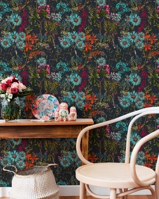 SUMMERISH Charcoal Wallpaper (WP20309) by Mind The Gap Designer Wallpaper | WP20309 | THE WALLPAPER COLLECTABLES | 3 rolls x 20.5 x 118.1 in | 0.52m / 20.5in | 3m / 118in | 4.65mp | 52cm / 20.5in | Black, Blue, Green, Red | Textured Matte | Paste the wall | 3-rolls in a box | Fabric Carolina | https://www.fabriccarolina.com/