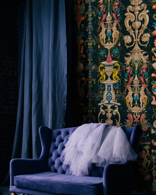 MINIATURES Wallpaper (WP20374) by Mind The Gap Designer Wallpaper | WP20374 | THE WALLPAPER COLLECTABLES | 3 rolls x 20.5 x 118.1 in | 0.52m / 20.5in | 3m / 118in | 4.65mp | 300cm / 118in | Black, Blue, Green, Taupe | Textured Matte | Paste the wall | 3-rolls in a box | Fabric Carolina | https://www.fabriccarolina.com/
