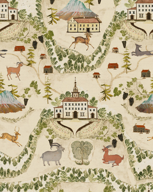 GALTÜR OF TYROL Taupe Wallpaper (WP20688) by Mind The Gap Designer Wallpaper | WP20688 | TYROL APRES-SKI HOME COLLECTION | 3 rolls x 20.5 x 118.1 in | 0.52m / 20.5in | 3m / 118in | 4.65mp | 70cm / 27.5in | Green, Orange, Red, Taupe | Textured Matte | Paste the wall | 3-rolls in a box | Fabric Carolina | https://www.fabriccarolina.com/