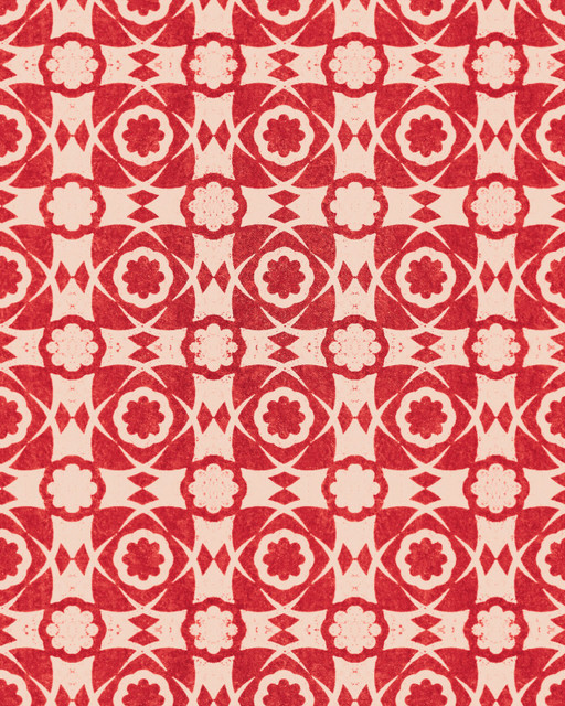 AEGEAN TILES Red Wallpaper (WP30052) by Mind The Gap Designer Wallpaper | WP30052 | SUNDANCE VILLA | 1 roll x 20.5 x 393.7 in | 0.52m / 20.5in | 10m / 393.7in | 5.20mp | 52cm / 20.5in | Cream, Red | Satin Matte | Paste the wall | 1-roll in a box | Fabric Carolina | https://www.fabriccarolina.com/