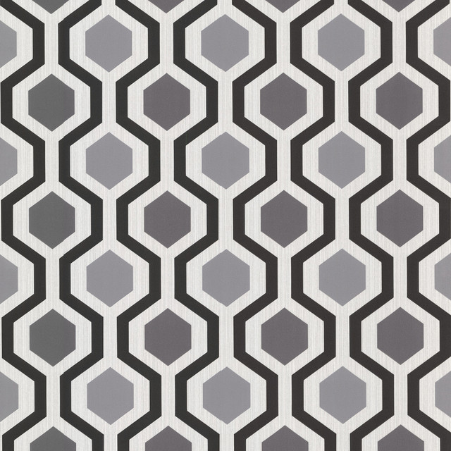 Brewster Kelso Black Geometric Wallpaper Kitchen & Bath Essentials Covers about 56.4 square feet 20.5-in by 33-ft long roll Unpasted 5.22 - My Fabric Connection - Brewster Kelso Black Geometric Wallpaper Kitchen & Bath Essentials Covers about 56.4 square feet 20.5-in by 33-ft long roll Unpasted 5.22 - My Fabric Connection -