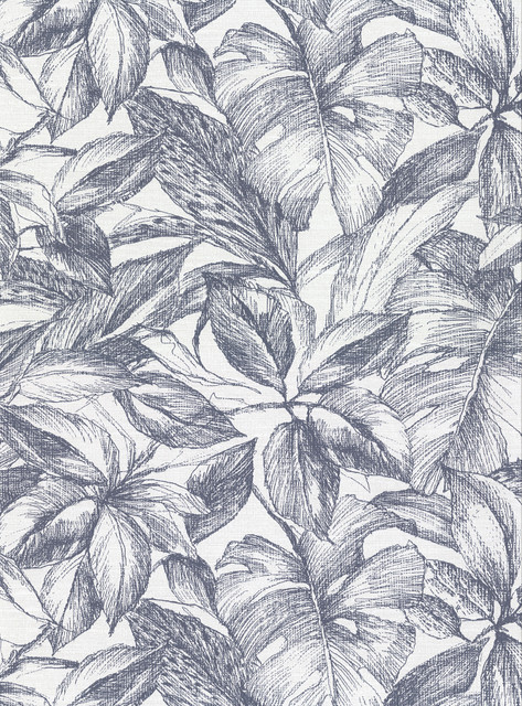 Warner Simone Denim Tropical Wallpaper Warner Basics V Covers about 60.8 square feet 27-in by 27-ft long roll Unpasted 18 - My Fabric Connection -