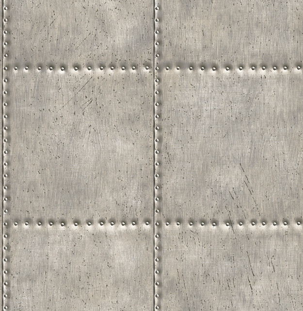 A-Street Prints Hale Pewter Sheet Metal Wallpaper Trilogy Covers about 56.4 square feet 20.5-in by 33-ft long roll Unpasted 20.5 - My Fabric Connection - A-Street Prints Hale Pewter Sheet Metal Wallpaper Trilogy Covers about 56.4 square feet 20.5-in by 33-ft long roll Unpasted 20.5 - My Fabric Connection -