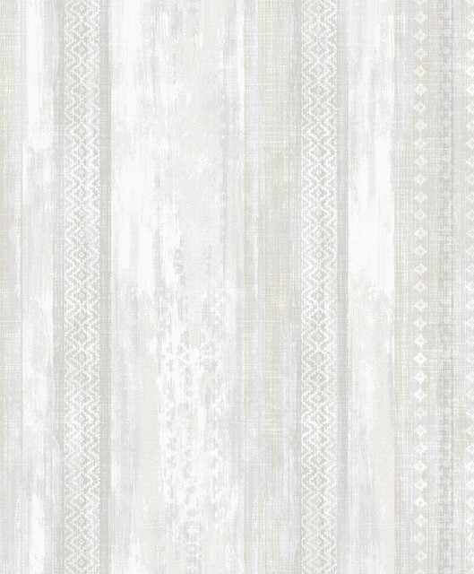 Advantage Blair Dove Ikat Stripe Wallpaper Traditional Covers about 57.8 square feet 21-in by 33-ft long roll Unpasted 25 - My Fabric Connection -
