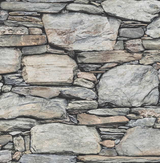 Brewster Cobble Light Grey Stone Wall Wallpaper Techniques & Finishes III Covers about 56.4 square feet 20.5-in by 33-ft long roll Unpasted 10.5 - My Fabric Connection - Brewster Cobble Light Grey Stone Wall Wallpaper Techniques & Finishes III Covers about 56.4 square feet 20.5-in by 33-ft long roll Unpasted 10.5 - My Fabric Connection -