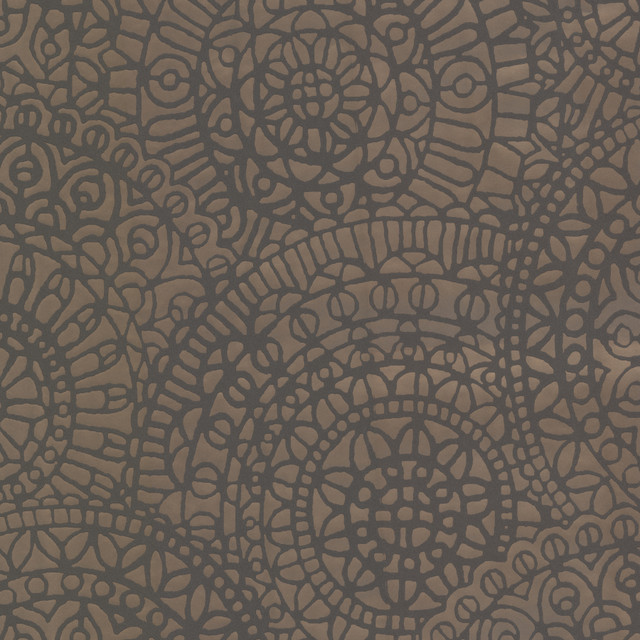 Eijffinger Brown Lacey Suzani Wallpaper Suzani Covers about 56.4 square feet 20.5-in by 33-ft long roll Unpasted 25.2 - My Fabric Connection -