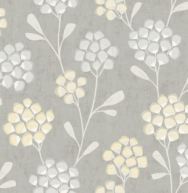 A-Street Prints Citrine Scandi Flora Wallpaper Signature by Sarah Richardson Covers about 56.4 square feet 20.5-in by 33-ft long roll Unpasted 10.4 - My Fabric Connection -