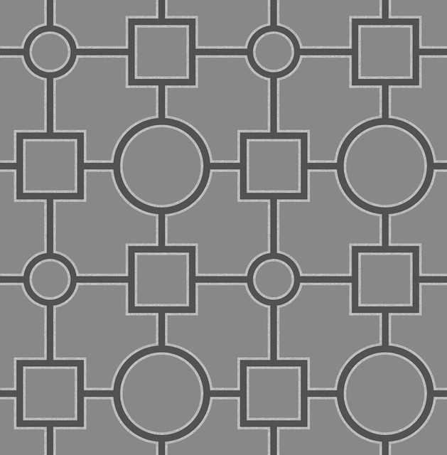 Brewster Matrix Black Geometric Wallpaper For Your Bath III Covers about 56.4 square feet 20.5-in by 33-ft long roll Unpasted 10.43 - My Fabric Connection - Brewster Matrix Black Geometric Wallpaper For Your Bath III Covers about 56.4 square feet 20.5-in by 33-ft long roll Unpasted 10.43 - My Fabric Connection -