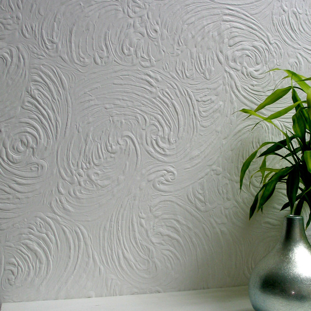 Brewster Richard White Paintable Supaglypta Wallpaper Anaglypta X Covers about 56.4 square feet 20.5-in by 33-ft long roll Unpasted 24 - My Fabric Connection -
