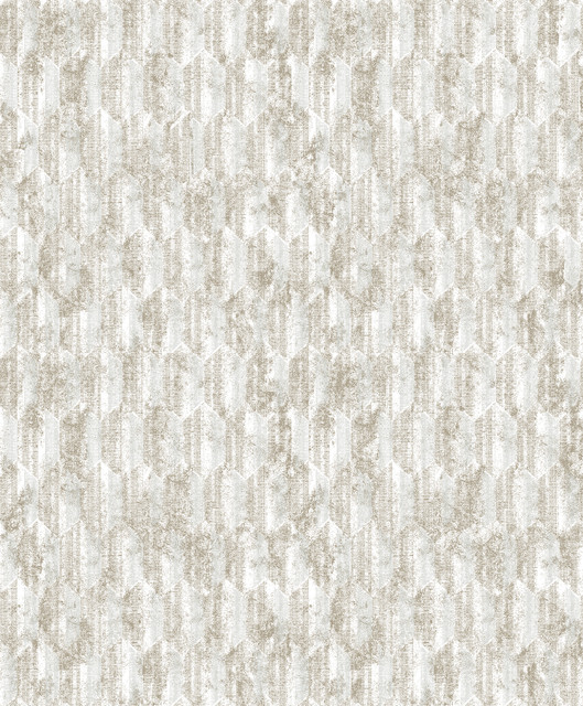 Decorline Kendall Off White Geometric Wallpaper Vista Covers about 57.8 square feet 21-in by 33-ft long roll Unpasted 12.6 - My Fabric Connection -