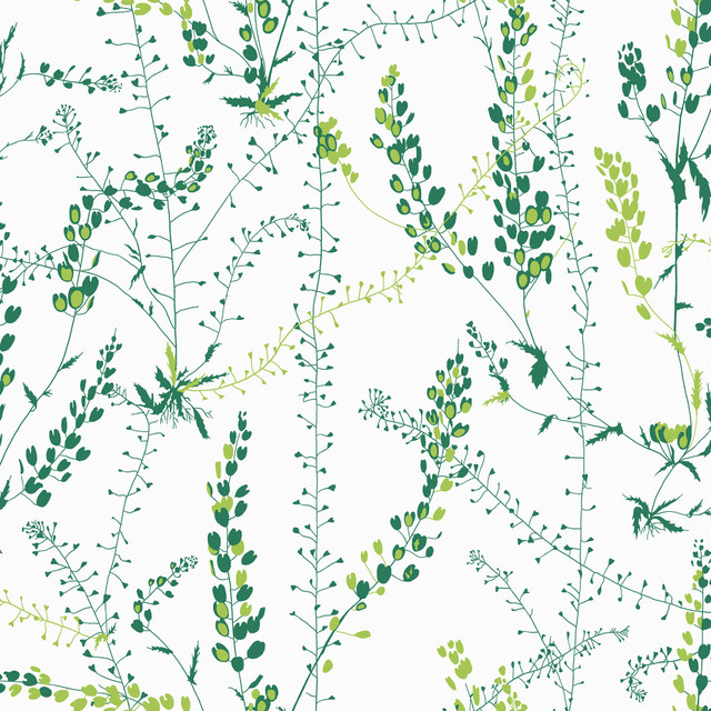 Wall Vision Bladranker Green Green Botanical Wallpaper Scandinavian Designers II Covers about 57.8 square feet 21-in by 33-ft long roll Unpasted 20.9 - My Fabric Connection -