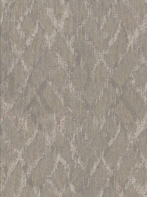 Brewster Bunter Light Brown Distressed Geometric Wallpaper Riva Covers about 57.8 square feet 21-in by 33-ft long roll Unpasted 25 - My Fabric Connection -