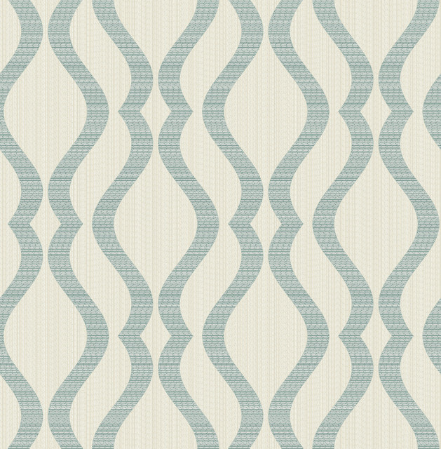 Advantage Yves Teal Ogee Wallpaper Metallic Covers about 56.4 square feet 20.5-in by 33-ft long roll Unpasted 10.4 - My Fabric Connection - Advantage Yves Teal Ogee Wallpaper Metallic Covers about 56.4 square feet 20.5-in by 33-ft long roll Unpasted 10.4 - My Fabric Connection -