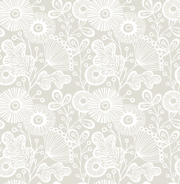 A-Street Prints Ana Taupe Floral Wallpaper Folklore Covers about 56.4 square feet 20.5-in by 33-ft long roll Unpasted 10.4 - My Fabric Connection - A-Street Prints Ana Taupe Floral Wallpaper Folklore Covers about 56.4 square feet 20.5-in by 33-ft long roll Unpasted 10.4 - My Fabric Connection -