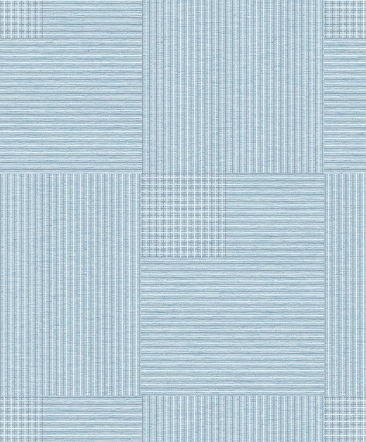 Advantage Ronald Blue Squares Wallpaper Geo Covers about 57.8 square feet 21-in by 33-ft long roll Unpasted 25 - My Fabric Connection -