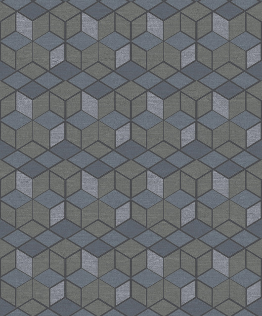 Advantage Joanne Taupe Blox Wallpaper Geo Covers about 57.8 square feet 21-in by 33-ft long roll Unpasted 25 - My Fabric Connection -