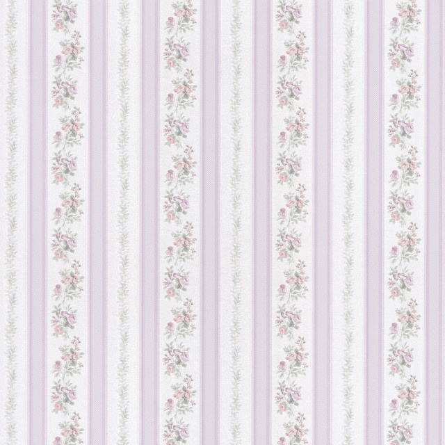 Brewster Merle Lavender Floral Stripe Wallpaper Bath Bath Bath IV Covers about 56.4 square feet 20.5-in by 33-ft long roll Prepasted 3.4 - My Fabric Connection - Brewster Merle Lavender Floral Stripe Wallpaper Bath Bath Bath IV Covers about 56.4 square feet 20.5-in by 33-ft long roll Prepasted 3.4 - My Fabric Connection -