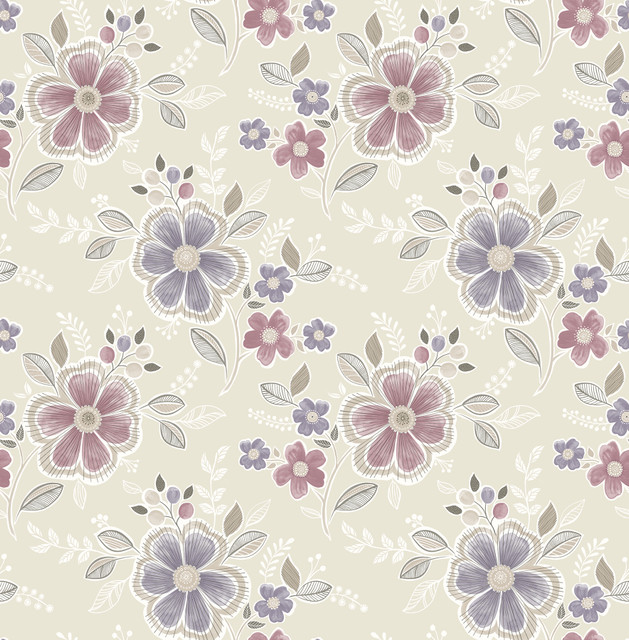A-Street Prints Chloe Purple Floral Wallpaper Ami Covers about 56.4 square feet 20.5-in by 33-ft long roll Unpasted 10.4 - My Fabric Connection - A-Street Prints Chloe Purple Floral Wallpaper Ami Covers about 56.4 square feet 20.5-in by 33-ft long roll Unpasted 10.4 - My Fabric Connection -