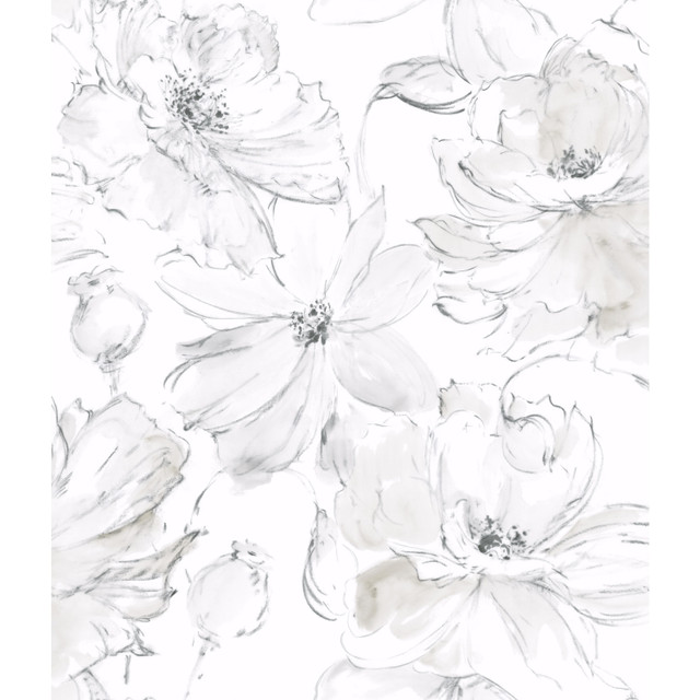 York Wallcoverings Floral Dreams Grey Wallpaper Impressionist Covers about 56.4 square feet 20.5-in by 33-ft long roll Unpasted 24 - My Fabric Connection - York Wallcoverings Floral Dreams Grey Wallpaper Impressionist Covers about 56.4 square feet 20.5-in by 33-ft long roll Unpasted 24 - My Fabric Connection -