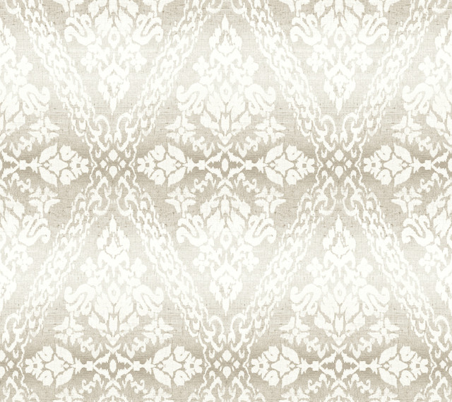 York Wallcoverings Tudor Diamond Damask Off White Wallpaper Damask Resource Library Covers about 60.8 square feet 27-in by 27-ft long roll Prepasted 24 - My Fabric Connection -