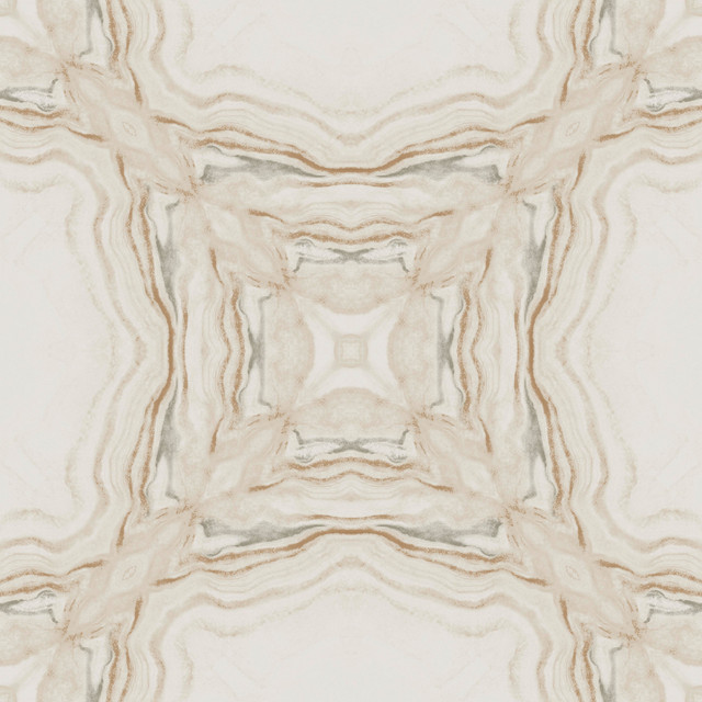 Antonina Vella Stone Kaleidoscope Cream & Charcoal Metallic Wallpaper Antonina Vella Natural Opalescence Covers about 57.8 square feet 21-in by 33-ft long roll Unpasted 20.8 - My Fabric Connection -