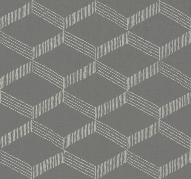 Antonina Vella Palisades Paperweave Grey & White Wallpaper Antonina Vella Boho Luxe Covers about 60.8 square feet 27-in by 27-ft long roll Unpasted 25.25 - My Fabric Connection -