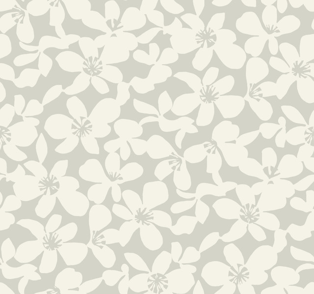 Antonina Vella Free Spirit Grey Wallpaper Antonina Vella Boho Luxe Covers about 60.8 square feet 27-in by 27-ft long roll Unpasted 25.25 - My Fabric Connection -