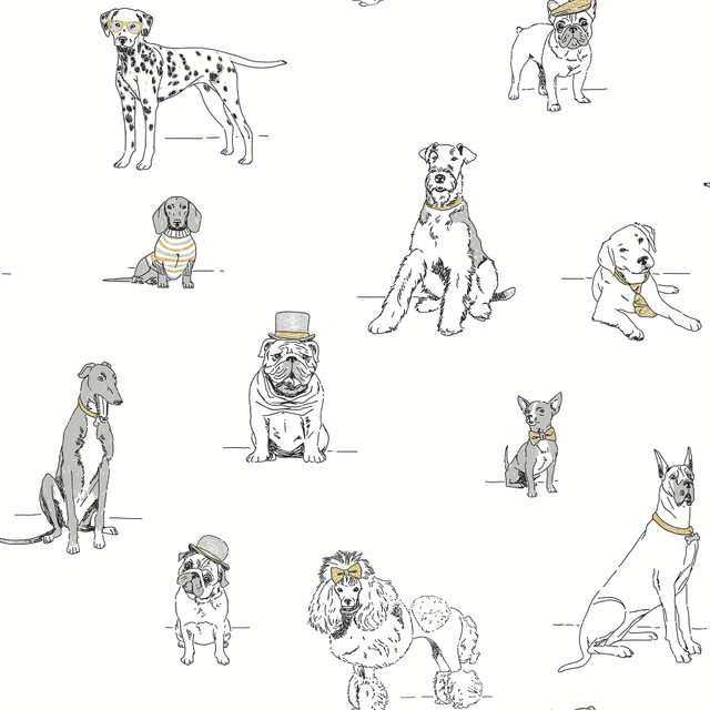 York Wallcoverings Dog's Life Silver & Gold Peel & Stick Wallpaper Wildlife Covers about 34.2 square feet 20.5-in by 20-ft long roll Peel & Stick 20.5 - My Fabric Connection - York Wallcoverings Dog's Life Silver & Gold Peel & Stick Wallpaper Wildlife Covers about 34.2 square feet 20.5-in by 20-ft long roll Peel & Stick 20.5 - My Fabric Connection -