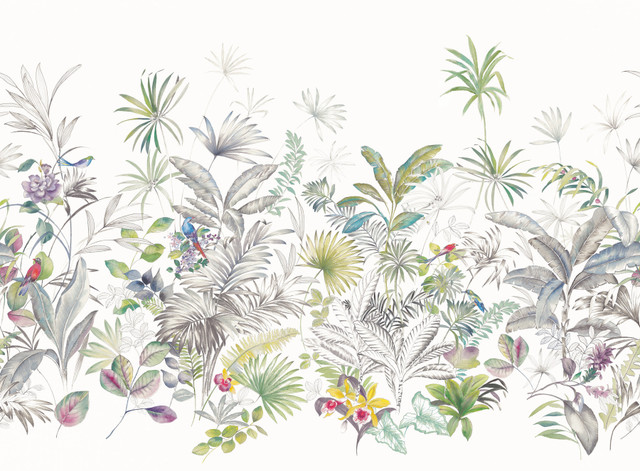 York Wallcoverings Tropical Green Wall Mural Tropical Study Covers 5 panels - measures 13.85-ft wide by 10.2-ft long when assembled 33.25-in by 10.2-ft long roll Unpasted 0 - My Fabric Connection - York Wallcoverings Tropical Green Wall Mural Tropical Study Covers 5 panels - measures 13.85-ft wide by 10.2-ft long when assembled 33.25-in by 10.2-ft long roll Unpasted 0 - My Fabric Connection -