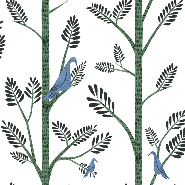 York Wallcoverings Aviary Branch Blue & Green Peel & Stick Wallpaper York Premium Peel + Stick Risky Business Vol. III Covers about 34.2 square feet 20.5-in by 20-ft long roll Peel & Stick 20.5 - My Fabric Connection - York Wallcoverings Aviary Branch Blue & Green Peel & Stick Wallpaper York Premium Peel + Stick Risky Business Vol. III Covers about 34.2 square feet 20.5-in by 20-ft long roll Peel & Stick 20.5 - My Fabric Connection -