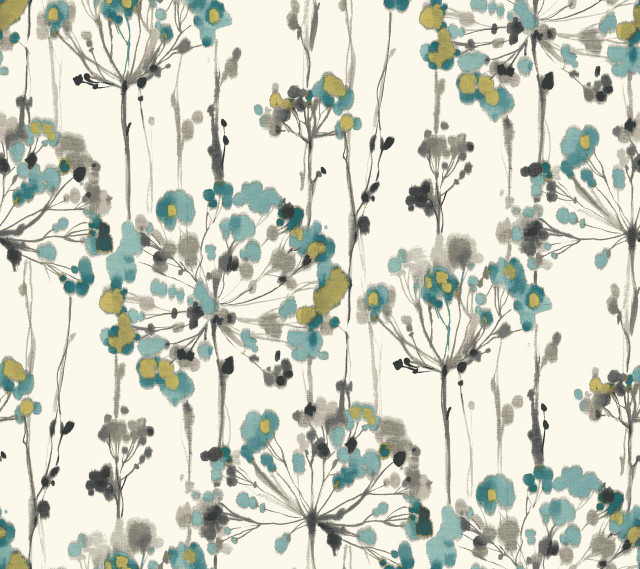 Candice Olson Flourish Turquoise Peel & Stick Wallpaper York Premium Peel + Stick Covers about 45 square feet 27-in by 20-ft long roll Peel & Stick 24 - My Fabric Connection - Candice Olson Flourish Turquoise Peel & Stick Wallpaper York Premium Peel + Stick Covers about 45 square feet 27-in by 20-ft long roll Peel & Stick 24 - My Fabric Connection -