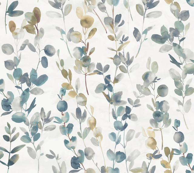 Candice Olson Joyful Eucalyptus Navy Peel & Stick Wallpaper Simply Candice Covers about 45 square feet 27-in by 20-ft long roll Peel & Stick 24 - My Fabric Connection - Candice Olson Joyful Eucalyptus Navy Peel & Stick Wallpaper Simply Candice Covers about 45 square feet 27-in by 20-ft long roll Peel & Stick 24 - My Fabric Connection -
