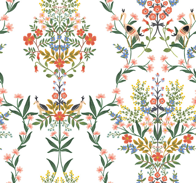 Rifle Paper Co. Luxembourg White Peel & Stick Wallpaper Rifle Paper Co. Premium Peel & Stick Covers about 45 square feet 27-in by 20-ft long roll Peel & Stick 25.25 - My Fabric Connection - Rifle Paper Co. Luxembourg White Peel & Stick Wallpaper Rifle Paper Co. Premium Peel & Stick Covers about 45 square feet 27-in by 20-ft long roll Peel & Stick 25.25 - My Fabric Connection -