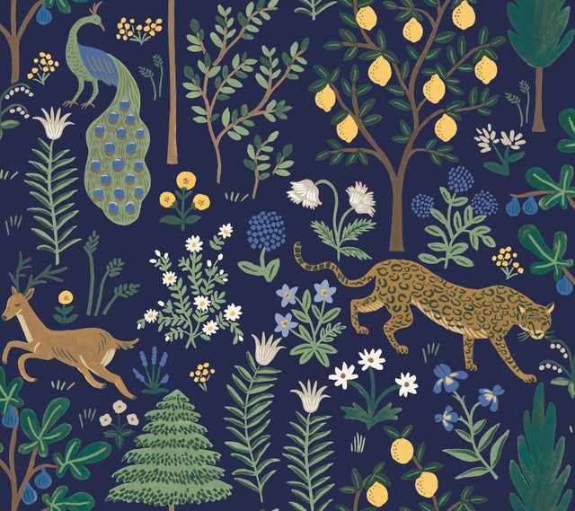 Rifle Paper Co. Menagerie Blue Peel & Stick Wallpaper Rifle Paper Co. Premium Peel & Stick Covers about 45 square feet 27-in by 20-ft long roll Peel & Stick 24 - My Fabric Connection - Rifle Paper Co. Menagerie Blue Peel & Stick Wallpaper Rifle Paper Co. Premium Peel & Stick Covers about 45 square feet 27-in by 20-ft long roll Peel & Stick 24 - My Fabric Connection -