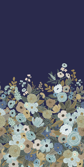 Rifle Paper Co. Garden Party Navy Wall Mural Rifle Paper Co. 3rd Edition Covers 2 panels - measures 5.5-ft wide by 11.2-ft tall when assembled 33.25-in by 11.2-ft long roll Unpasted 0 - My Fabric Connection - Rifle Paper Co. Garden Party Navy Wall Mural Rifle Paper Co. 3rd Edition Covers 2 panels - measures 5.5-ft wide by 11.2-ft tall when assembled 33.25-in by 11.2-ft long roll Unpasted 0 - My Fabric Connection -