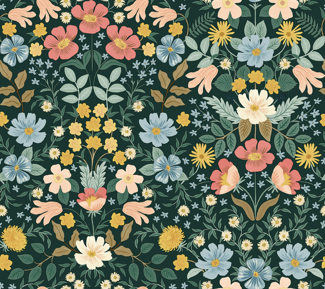 Rifle Paper Co. Bramble Garden Emerald Peel & Stick Wallpaper P&S Rifle Paper 2 Covers about 45 square feet 27-in by 20-ft long roll Peel & Stick 24 - My Fabric Connection - Rifle Paper Co. Bramble Garden Emerald Peel & Stick Wallpaper P&S Rifle Paper 2 Covers about 45 square feet 27-in by 20-ft long roll Peel & Stick 24 - My Fabric Connection -