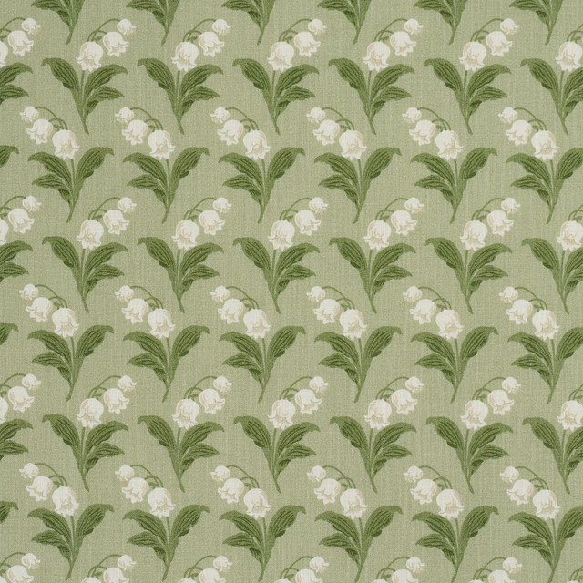 Schumacher Fabric Lily Of The Valley Indoor/Outdoor Moss 182140 Craft Revival 6.75" - My Fabric Connection -