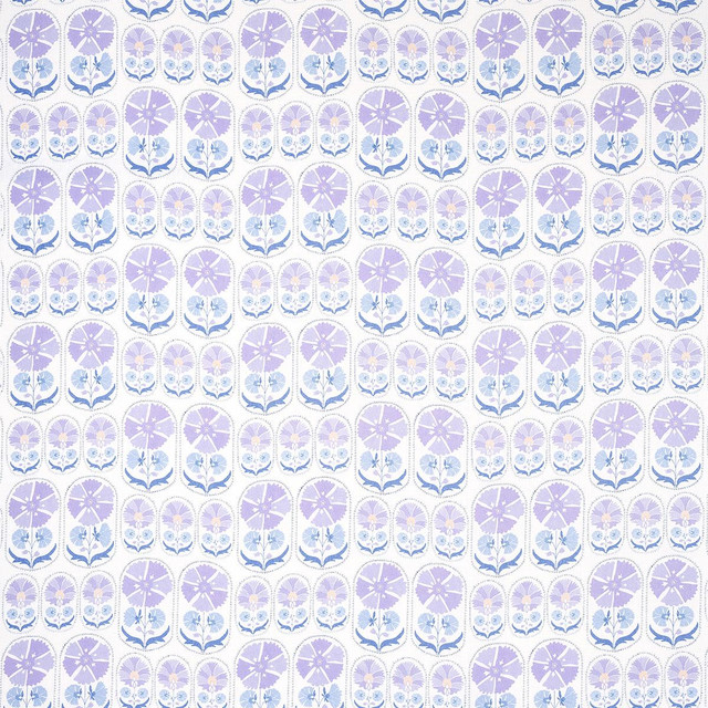 Schumacher Fabric Anjuna Floral Linen Print Lilac 180482 Bohemia 12.0" - My Fabric Connection -
