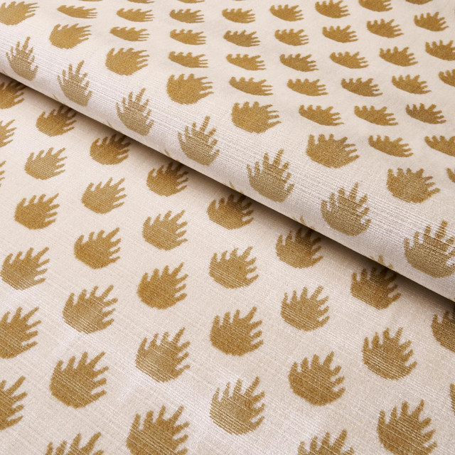 Schumacher Fabric Coronation Velvet Camel 82981 Cut & Patterned Velvets 8.88" - My Fabric Connection -