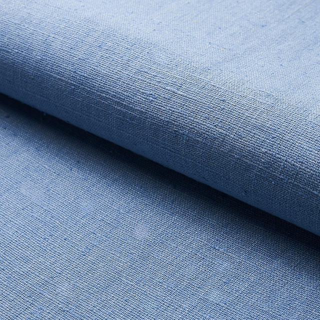 Schumacher Fabric Marco Performance Linen Delft 82622 Perfect Basics: Linen - My Fabric Connection -