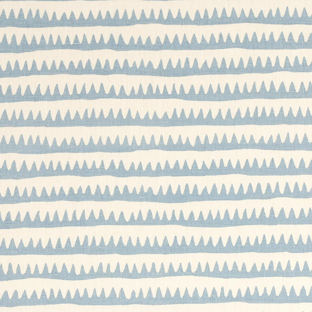 Schumacher Fabric Corfu Hand Printed Stripe Sky 177975 Full Bloom 26.5" - My Fabric Connection - Schumacher Fabric Corfu Hand Printed Stripe Sky 177975 Full Bloom 26.5" - My Fabric Connection -