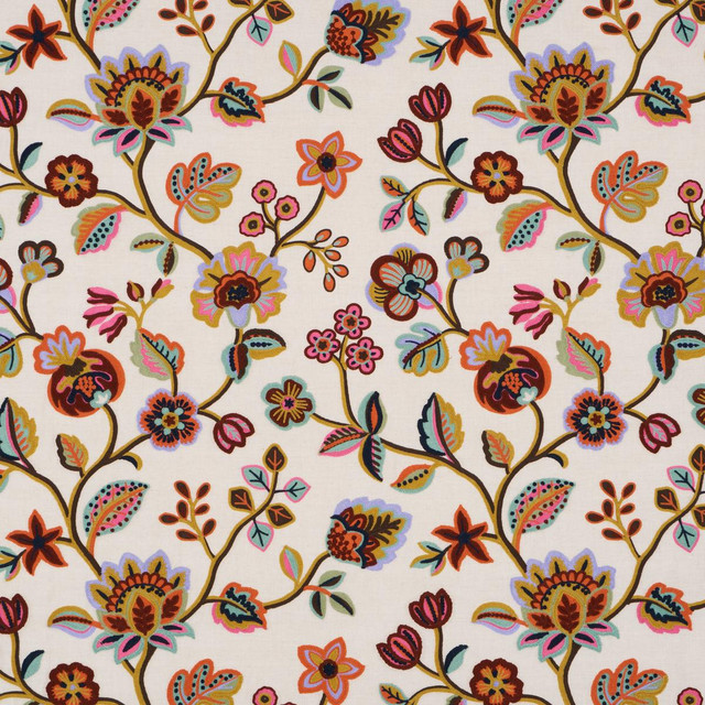 Schumacher Fabric Loulou Embroidery Marigold 84751 Ashbury 25.5" - My Fabric Connection - Schumacher Fabric Loulou Embroidery Marigold 84751 Ashbury 25.5" - My Fabric Connection -