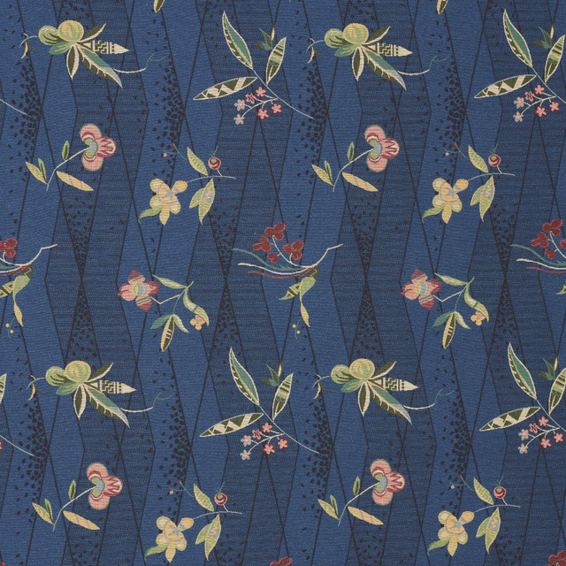 Schumacher Fabric Romola Floral Cadet 83141 Schumacher Classics 18.0" - My Fabric Connection -
